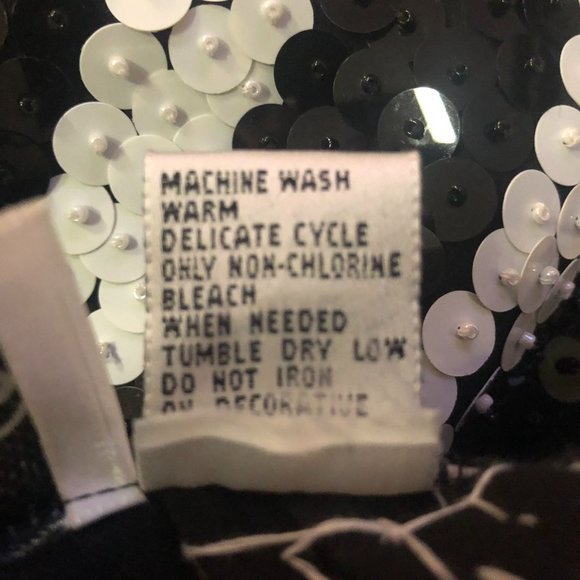 Vintage Cedars Skirt Womens M New with Defects Sequined Black Cream - Picture 12 of 16